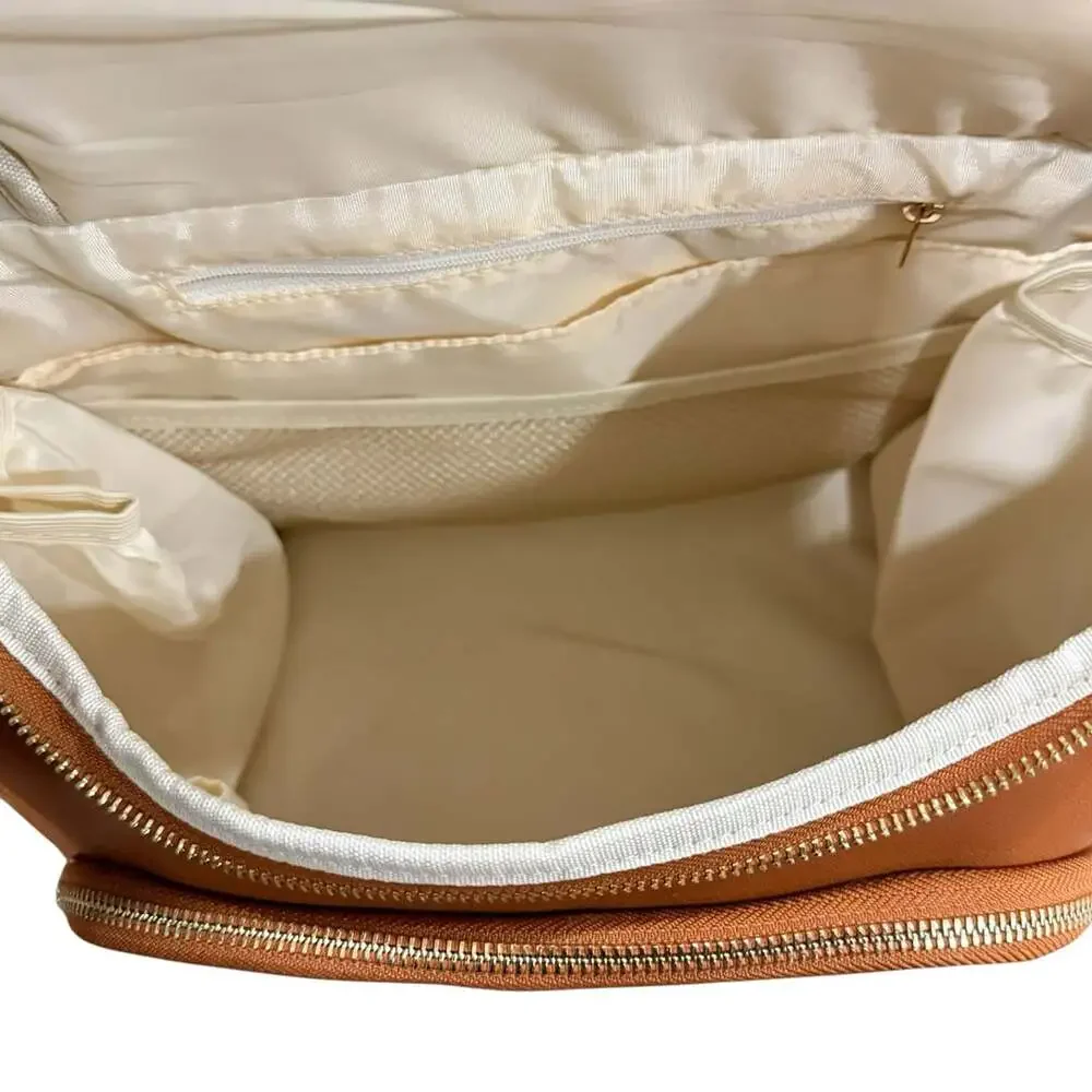 Beaulyn Leather Multifunctional Diaper Backpack
